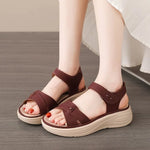 New Summer Women Sandals Flat shoes Woman Light Comfortable Leather Women's Open-toe Sandals Fashion Casual Hook Loop