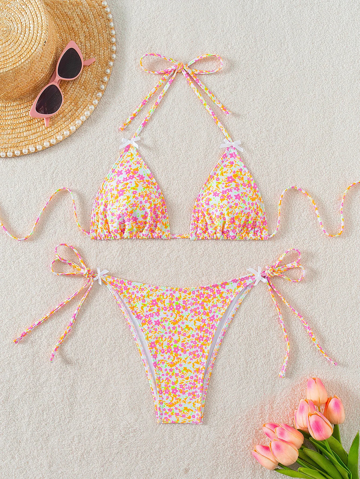 Sexy Swimsuit Women's Bikinis Swimwear WomanBathing Suit 2 Piece Triangle Bikinis Sets Beach Dress Wear Cover Up Beachwear