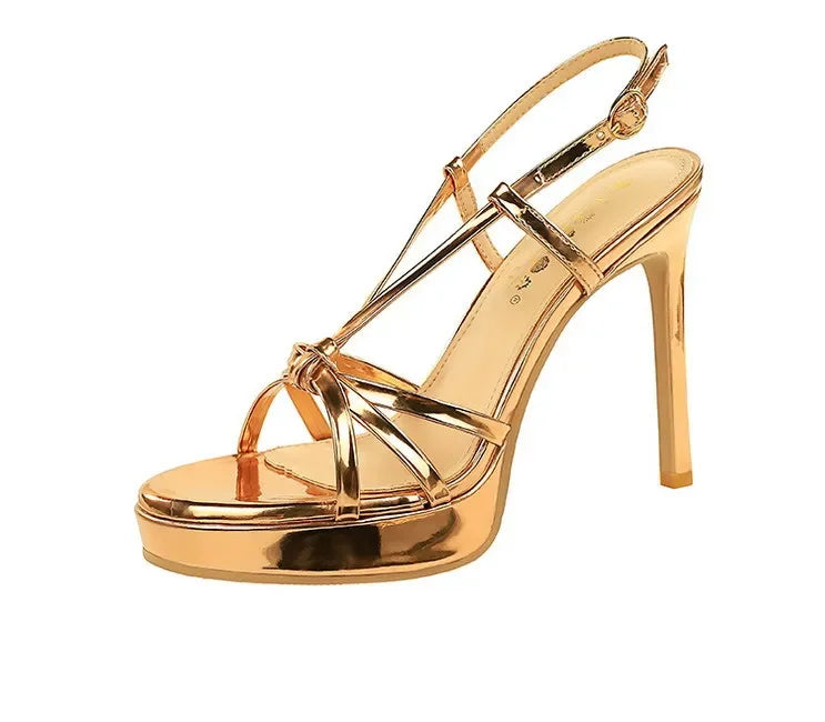 BIGTREE Classic Black Ankle Strap Stiletto Heels Round Toe Open Toe High Heels Women's Versatile Dress Shoesfor All Occasions