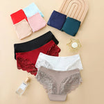 Sexy Hollow Women Panties Lace Flowers Embroidery Underwear Low WaistUnderpants Summer Breathable Briefs Butt Lifter Panty