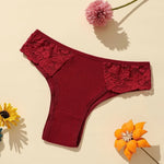 4Pcs/Set Women Cotton Low-Rise Briefs Lace Trims Brazilian Panties Sexy Lingerie Stretchy Underwear Female Underpants S-L