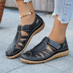 Women Casual Sandals SummerHollow Flat Sandals Comfortable Round Head Closed Toe Beach Shoes Sandalias De Mujer
