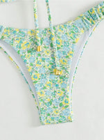 New Sexy Floral Print Push Up Bikini 2024 Women Swimwear Female Swimsuit Two Pieces Thong Bikini Set Bather Bathing Suit Beach