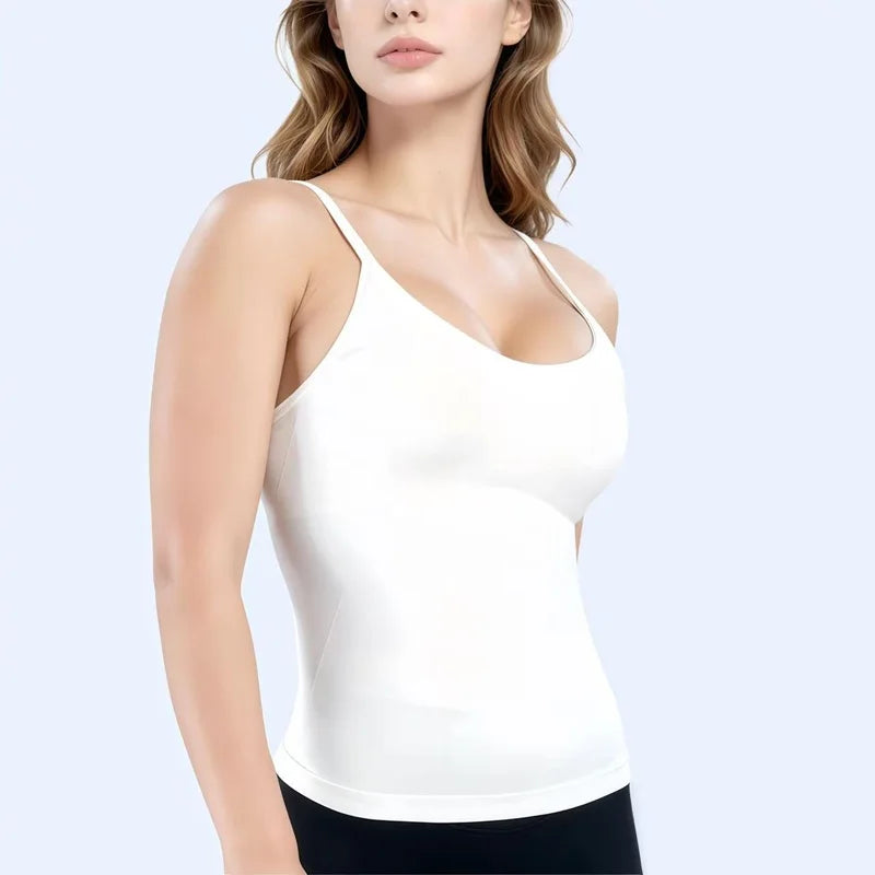 HISTELLO Impact Scoop Neck Top Women Gym Tank Top Sports Yoga Vest Fitness Seamless Open Back Bra Running Workout Sportswear