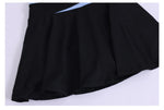 Women's Color Blocked Tennis Dresses Women Hollow Back Cross One Piece Sports Suits Built in Shorts with Pocket Yoga Golf Skirt