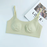 Trim T-Shirt Bra Women's Ultra Thin Wirefree Low Cut Support Seamless Invisible Cover Autumn Slimming Large Chest Comfort S-2XL