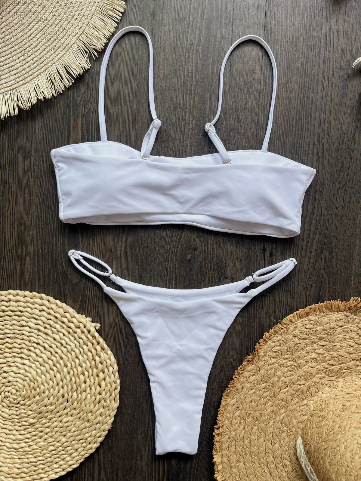 2026 Shiny Sequins Bandeau Bikini Women Swimwear Female Swimsuit Two-pieces Bikini Set Bather Bathing Suit Swim Lady Beachwear