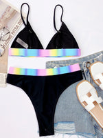 3 Colors Sexy Bikini Women Patchwork Small Floral Print High Waist Swimwear Swimsuit Bikinis Set Bathing Suit Biquinis Feminino