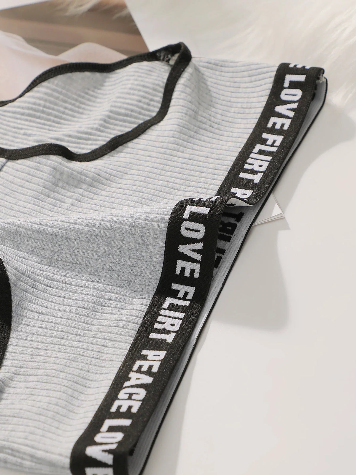 Women's High Waist PantiesLetter Elastic Waistband Soft Ribbed Fabric Comfortable Briefs for Daily Wear women bra K2809