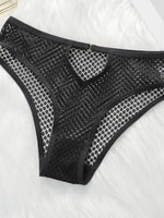 Lace women's underwear high-end sexy transparent lace low waist hollow out easy to wash and dry triangle pants Z2637