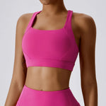 Women Cross Strap Sports Bra Top Women Push Up Sport Bra Yoga Gym Crop Top Brassiere Fitness Top Sport Bra Breathable Bras