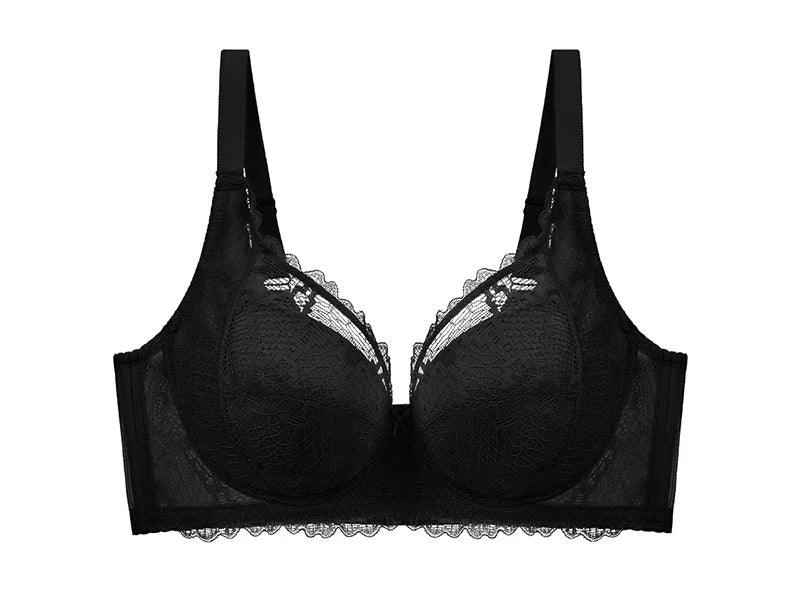 Large Size Bra for Women Full Cup Minimizer Bra Side Control Anti-Sag Lace Shapewear Underwear Sexy Support Plus Size Bra