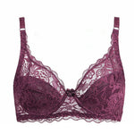 Sexy Lace Bra Plus Size A B C D Cup Underwire Gather Adjustment Plunge Lingerie Bras For Women Embroidery Underwear BH Top