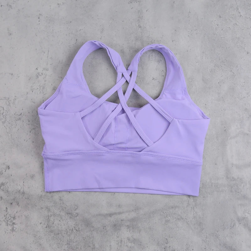 DIAS FIT JOY Yoga bra Naked feel cross back sports bra yoga clothes women's Cycling running fitness top