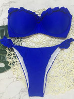 Sexy Ruffled Frilled Bra Cup Bikini 2026 Women Bandeau Swimsuit Female Swimwear Two Pieces Bikini Set Push Up Bathing Suit Swim