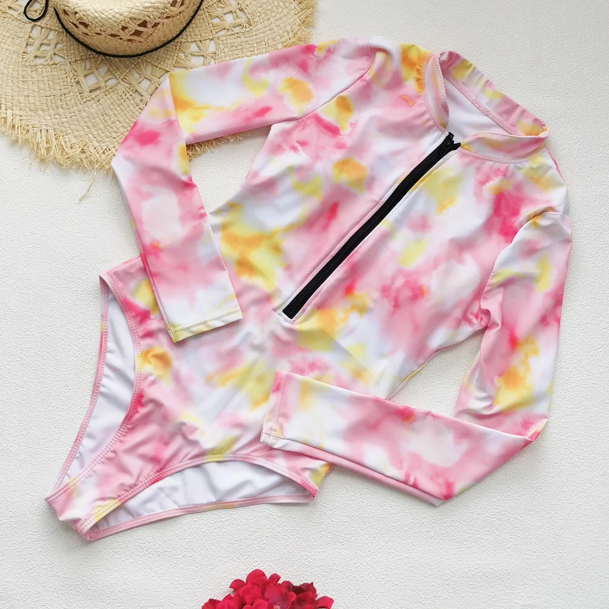 Long Sleeve Swimsuit Women Swimwear 2026 Sexy Bikinis Female Biquini Patchwork Swim Suits Print Surf Bodysuit Beachwear