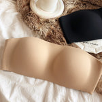 Summer Invisible Bra Women Seamless Underwear Sexy Strapless Tube Tops Wire Free Push Up Brassiere Comfort Anti slip Intimates