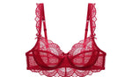 MOYISU Pure Desire Lace Bra Set Women Sexy Anti-Sag Push Up Bralette Sheer Underwear for Big/Small Chest Comfort Support