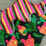 Striped Women One Piece Swimsuit High Quality Swimwear Printed Push Up Monokini Summer Bathing Suit Tropical Bodysuit Female