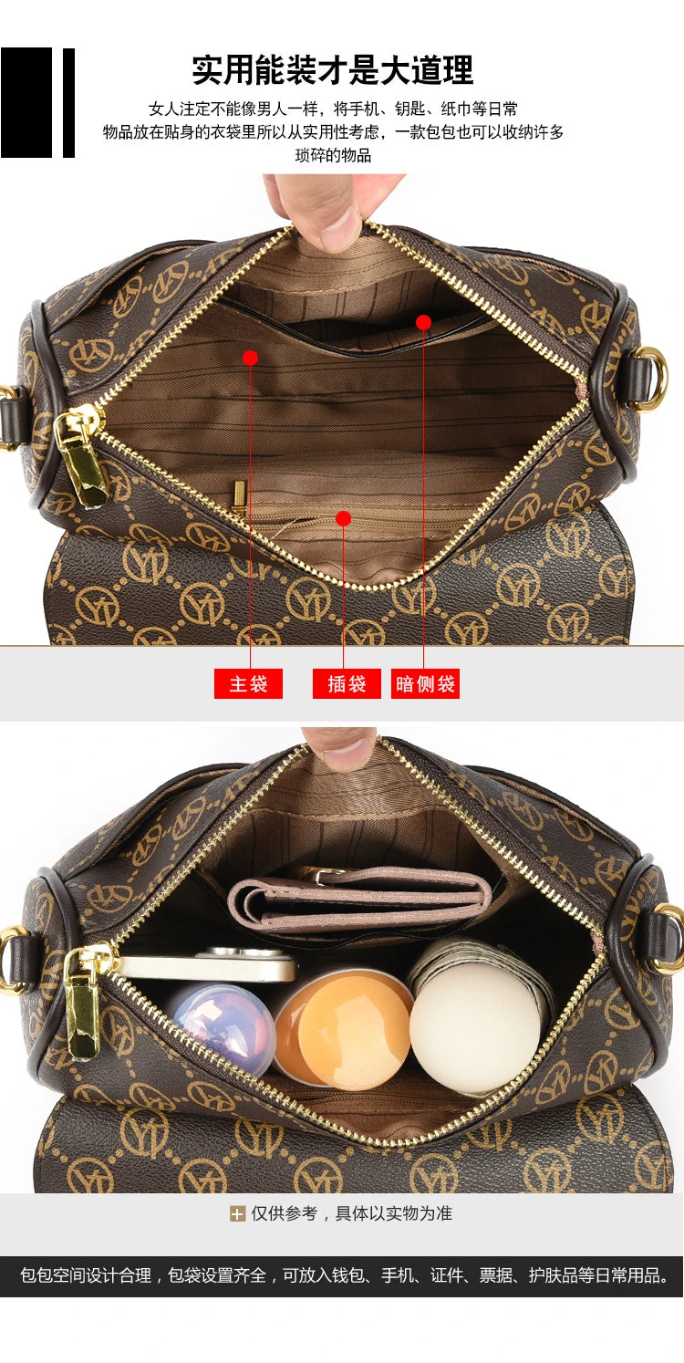 New Fashion Luxury Brand Women's Shoulder Bag High Quality Lady Crossbody Bag Round Women's Wallet Waterproof Women's Handbags