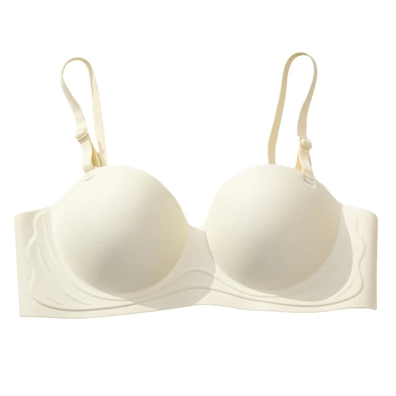 Push-Up Bras Women 1/2 Cup Underwear Sexy Lingerie Solid Color Wireless Fixed Cup Demi Bra Comfort Breathable Brassiere S-XL