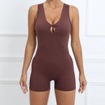 Padded Jumpsuit Sport Women Yoga Bodysuit Fitness Wear Gym Sportswear High Elastic Workout Running Clothes