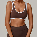Breathable Sports Underwear Anti-Sweat Fitness Top Women Yoga Bra Shockproof Crop Top Push Up Running Sport Bra Gym Workout Top