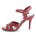 2026 Summer New Women's Metallic High Heel Sandals Ankle Strap Crystal Buckle Stiletto Heels Sexy Party Wedding Prom Dress Shoes