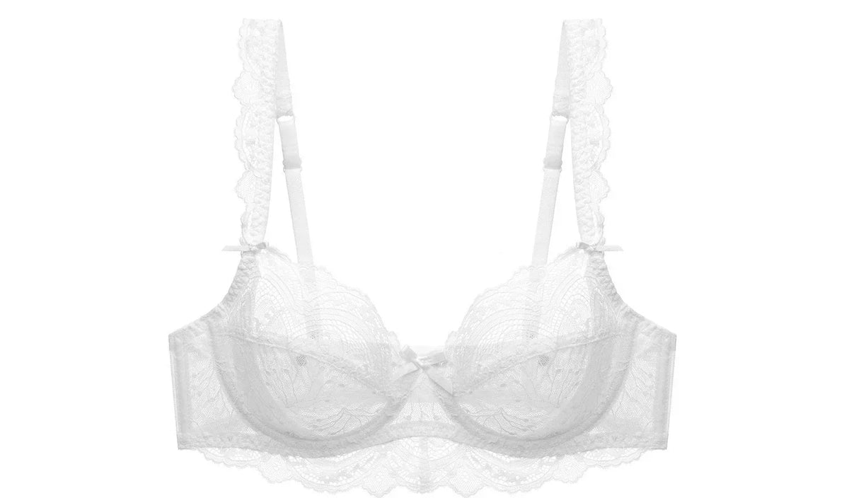 MOYISU 2026 French Lace Bralette Set | A-G Cups Adjustable Lift | Anti-Sag Slimming Bra | Sheer Allure Wire-Free Summer