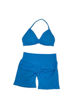 2 Piece DFTLF Impact Gym Set Women Sports Bra Shorts Sets Open Back Scrunch Butt Seamless Workout Jogging Sports Training Set