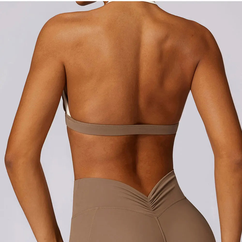 Gym Sport Underwear Sports Bra Anti-sweat Breathable Sexy Yoga Bra Shockproof Crop Top Fitness Top Push up Workout Top Women