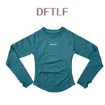 DFTLF Yoga Shirts For Women Long Sleeve Winter Fitness Running Gym Clothes Workout Dry Fit Breathable High Elastic Sports Top
