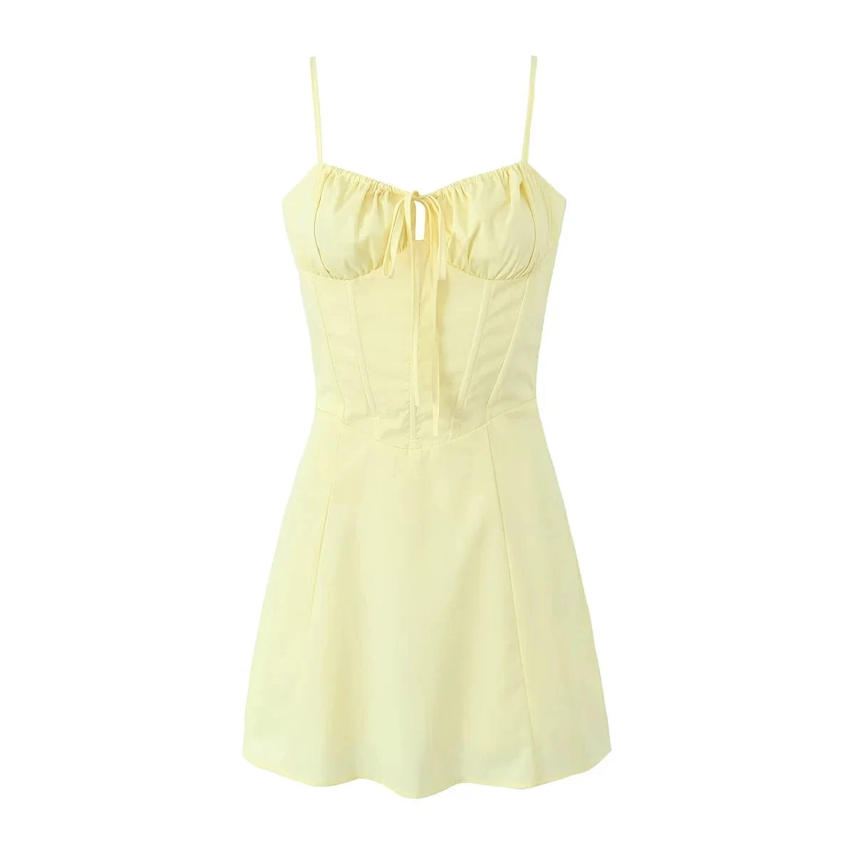 Foridol Lace Up Mini Summer Dress Sundress Women Spaghetti Strap Sexy Short White Beach Vestidos Fishbone Party Club Dress 2025