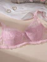 Lace Women's Bra Breast Cover Thin Cup Underwear Underwire Adjustable Push Up Bras Sexy Bralette Lingerie