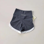 High Waist Women's Yoga Fitness Shorts Breathable Casual Pants Lifting Buttocks Contrasting Color Buttocks Yoga Pants