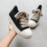 2025 Big Size 44 Women's Platform Skate Shoes Fashion Summer Black Pink Red Lace-up Men Sporty Vulcanize Casual Flat Shoes
