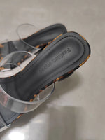 Y2K PVC Transparent Designer Sandals Women Shoes Slip On Hollow Wedge Slide Mules Beach Vacation 6cm Comfortable Walking Heels