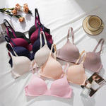 2Pcs/Set Padded Bras For Women Push Up Bra Underwear Non-wire Brassiere Sexy Lingerie Solid Color 3/4 Cup Comfort Intimates