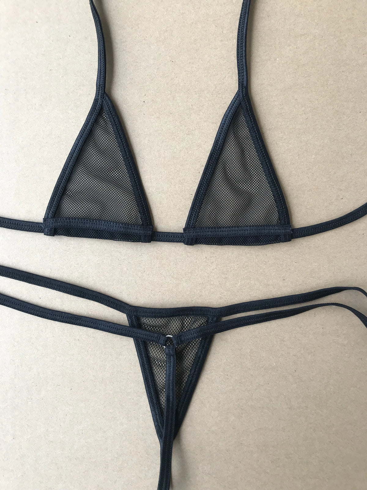 DEKA Women Sexy Bandage Mini Micro Bikini Set Mesh Transparent Erotic Bathingsuit Beachwear Sunbath Lingerie Underwear Plus Size