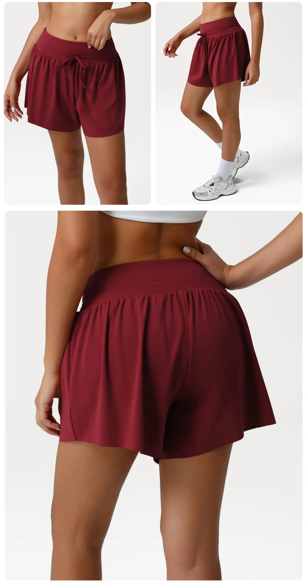 Women's Loose Nude Sports Shorts Solid Pink Drawstring High Waist Yoga Leggings Outdoor Running Casual Fitness Exercise Shorts