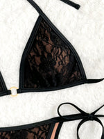 2025 Triangle Halter String Bikini Women Swimwear Female Sexy Black Swimsuit Bathers Bathing Swimming Swim Suit Beachwear