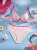 Stylish Letter Print Women's Underwear Set Adjustable Straps Push Up Bra Daily Comfort Lingerie Set