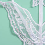 Double-Layer Thin Strap Sexy Thong Butterfly Embroidery Low Waist Sexy Bikini Pure Lace Sequins T-Shaped Panties Sexy G-strings