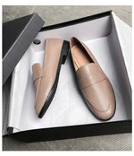 Retro British Style Women Leather Shoes Autumn Flat Casual Loafers Fashion Slip on Round Toe Office Work Shoes Zapatillas Mujer