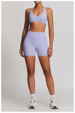 Yoga Set 2PCS Women Tracksuit Nude Feeling Workout Sets Gym Clothes Push Up Fitness Running Sportwear Sport Bra Leggings Suit