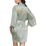 Women Bridal Robe For Bride And Bridesmaid Getting Ready Wedding Party Bathrobe