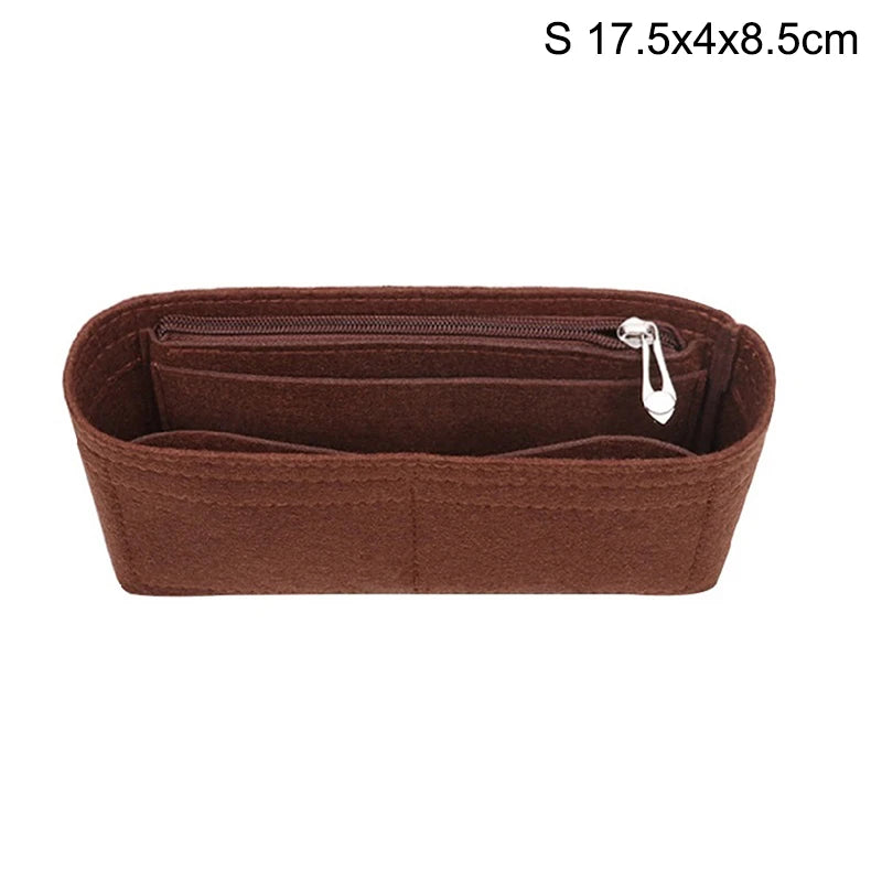 1PC Felt Insert Bag Organizer, Makeup Organizers, Liner Perfect for Brand Women's Handbags For And Cosmetic Bags〔Nest〕