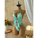 Glitter Sequin Printed Tankini Halter Bikini Women Swimwear Female Swimsuit Bather Bathing Suit Swim Two-pieces Bikini set K8067