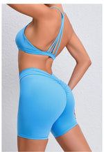 Women's 2-Piece Yoga Sets High Waist Seamless ShortsHip-Lifting & Backless Gym Leggings Quick Dry Workout Fitness Suits
