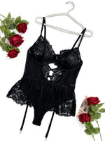 Sexy Lingerie Lace Bra And Panty Set Exotic Costumes Sensual Transparent Lace Erotic Apparel Porn Sex Outfit Top and Briefs